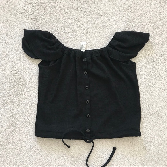 Madewell off the shoulder drawstring top xxs - Picture 2 of 4